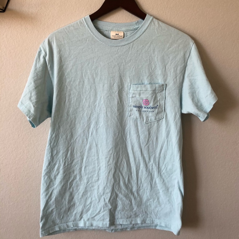 Baby blue Simply Southern t-shirt